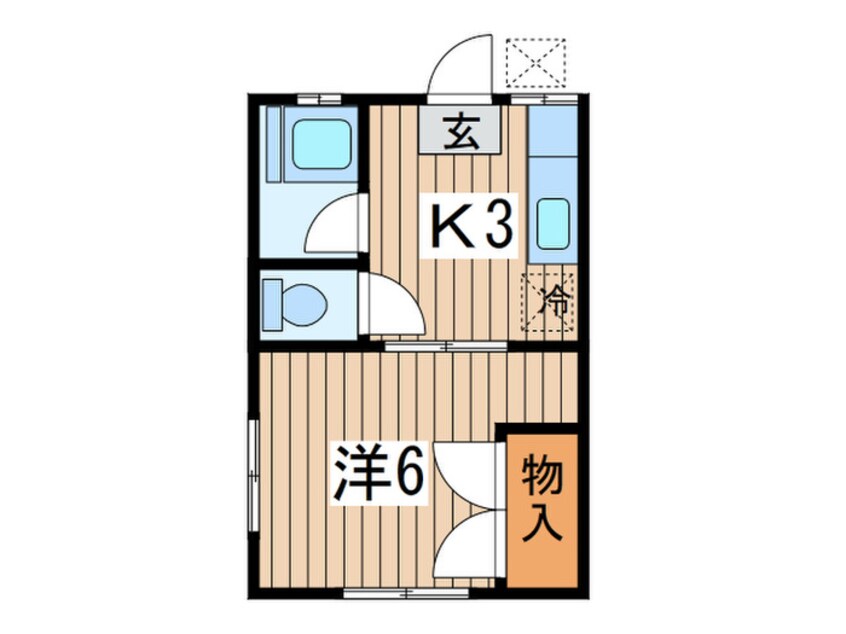 間取図 シティハイム片倉コ－ポ