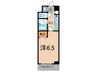 オ－クウッド 1Kの間取り