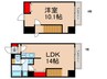 パークサイド東陽 1LDKの間取り