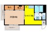 ハウゼ井上 1DKの間取り
