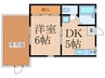 シリウススカイ 1DKの間取り