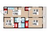レインボーハイツC 3LDKの間取り