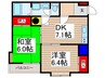 マイシティビルディング 2DKの間取り
