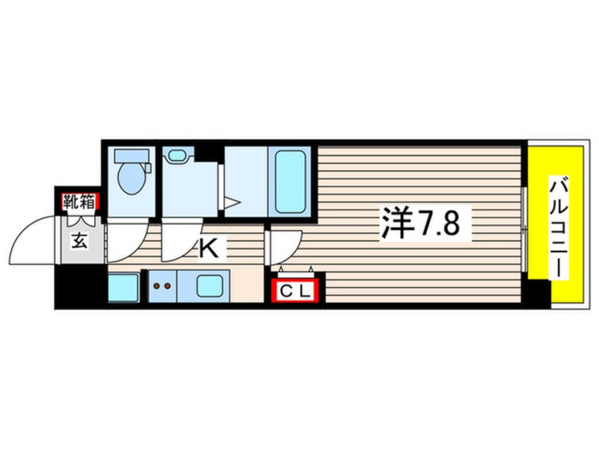 間取図 ﾊｰﾓﾆｰﾚｼﾞﾃﾞﾝｽ森下ｽﾃｰｼｮﾝﾌﾛﾝﾄ