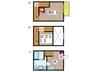 リアナ葛城 1Kの間取り