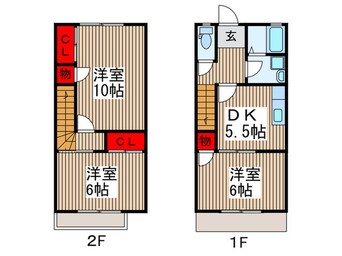 間取図 上原コーポ