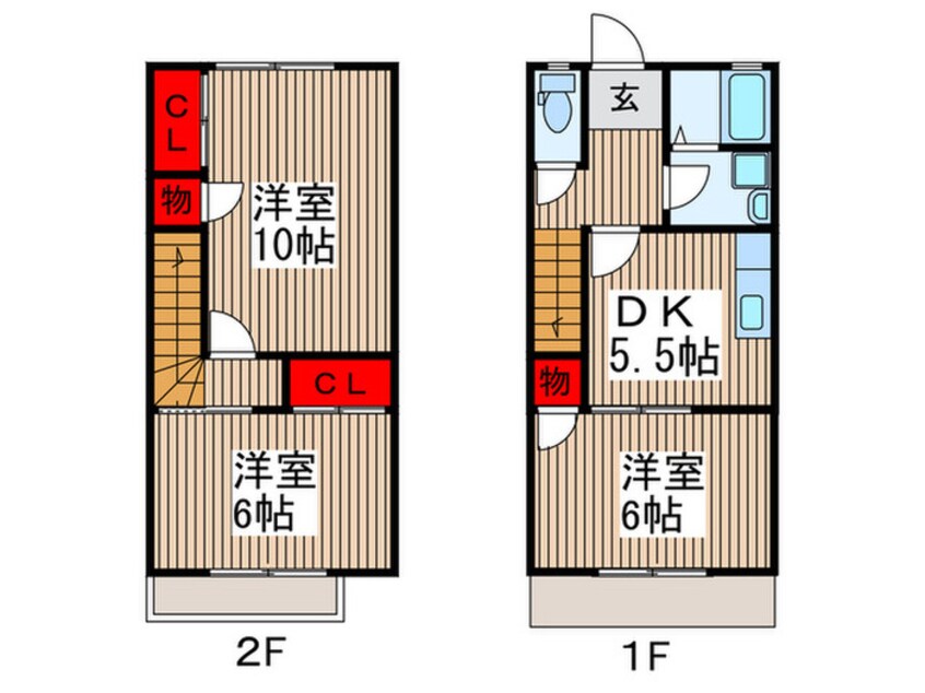 間取図 上原コーポ