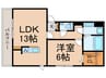BRIDGE tokiwadai 1LDKの間取り