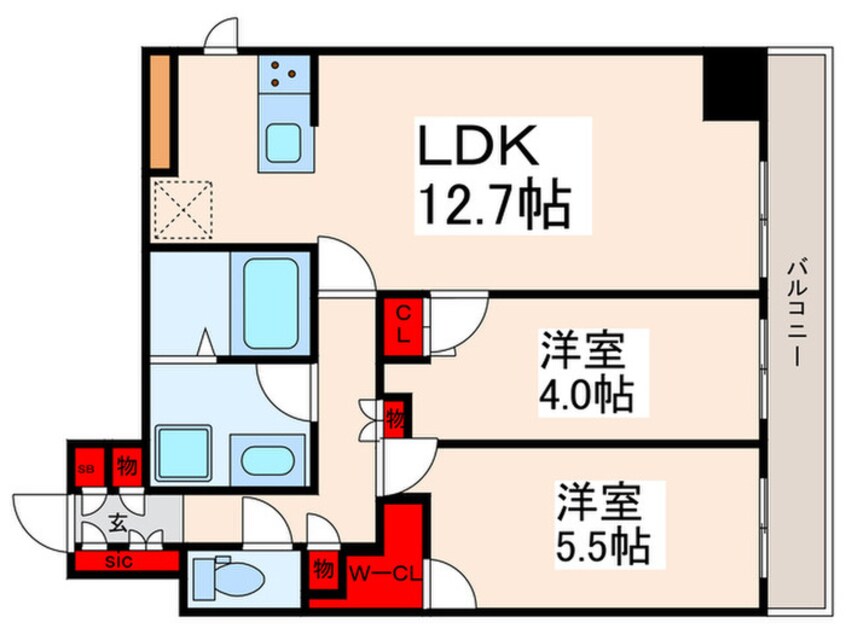 間取図 クレストコート町屋