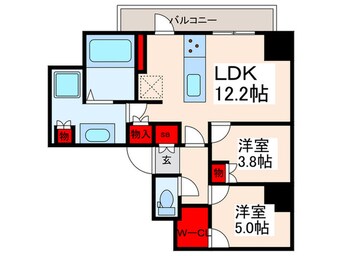 間取図 クレストコート町屋