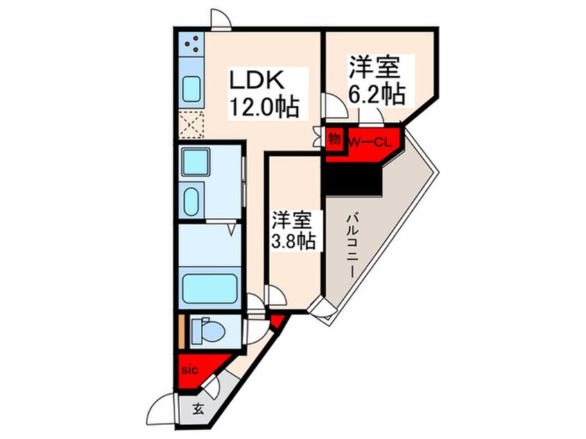 間取図 クレストコート町屋