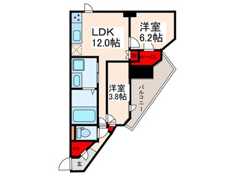 間取図 クレストコート町屋