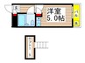 スリーエム 1Rの間取り
