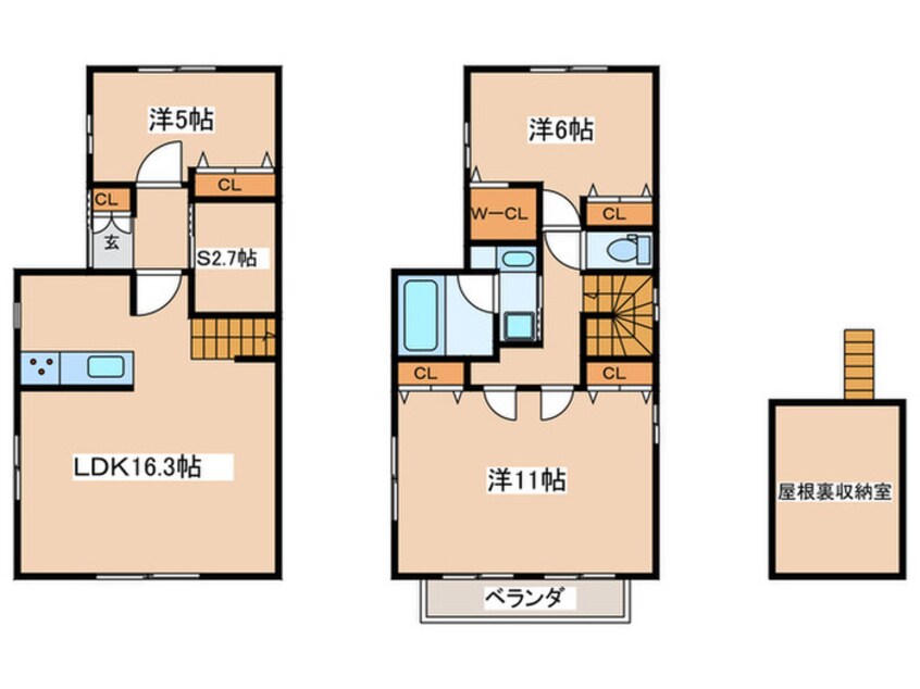 間取図 菅田町の家C棟