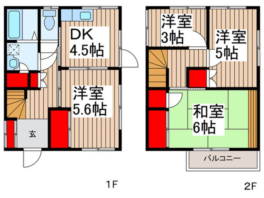 間取図 北国分テラスハウス