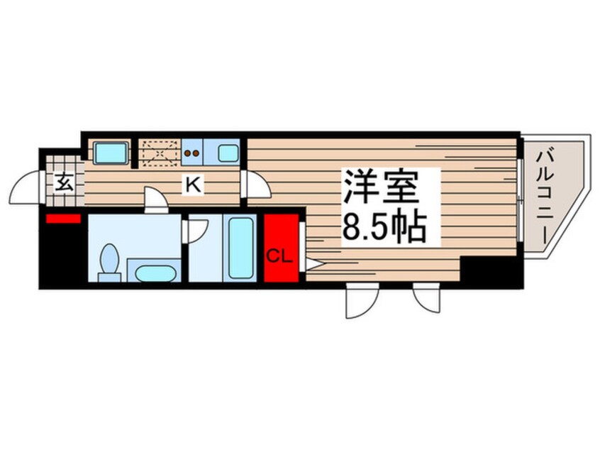 間取図 Log門前仲町(201)