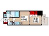 リビオメゾン木場 1DKの間取り