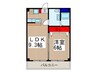 フローレス１０番館 1LDKの間取り