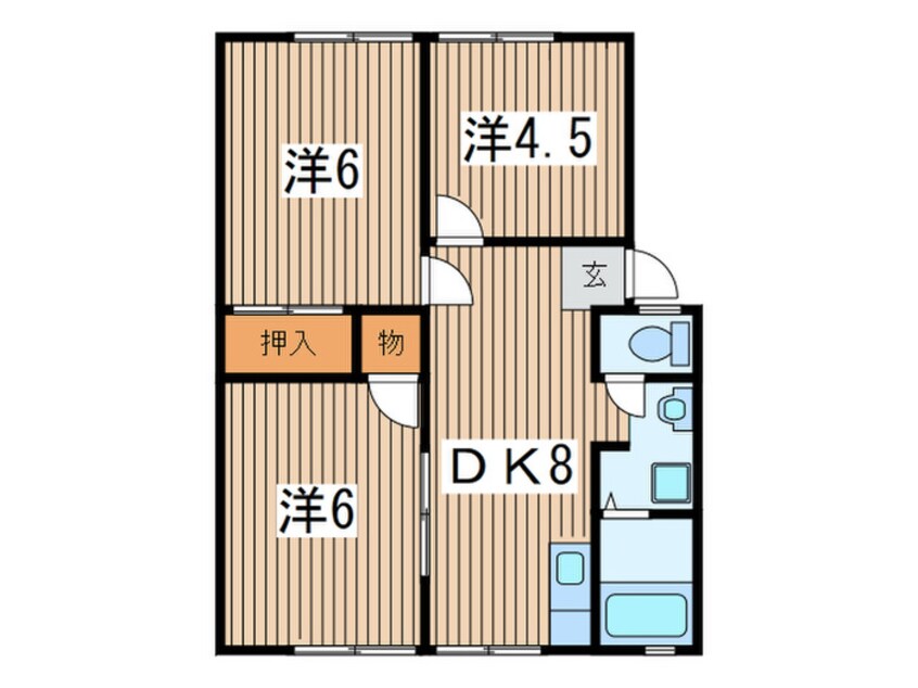 間取図 コ－ポこすもすＡ