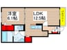 ブライトA 1LDKの間取り
