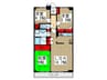 フィオ－レ新宿 3LDKの間取り