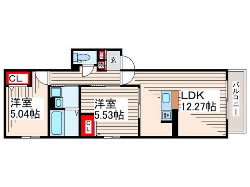 間取図 アンソレイエ