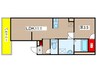 YURION蘇我 1LDKの間取り
