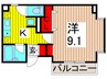 ラグ－ナ綾瀬 1Kの間取り