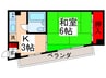 中居町コ-ポ 1Kの間取り