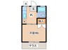 コーポグラネⅡ 1Kの間取り