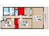 シャルマンフラットリバ－Ⅱ 2LDKの間取り