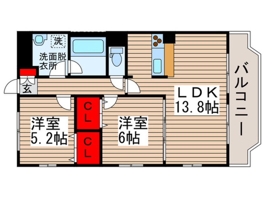 間取図 シャルマンフラットリヴァーⅠ