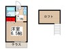 栄マンション 1Kの間取り