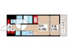 パークアクシス入谷 1DKの間取り