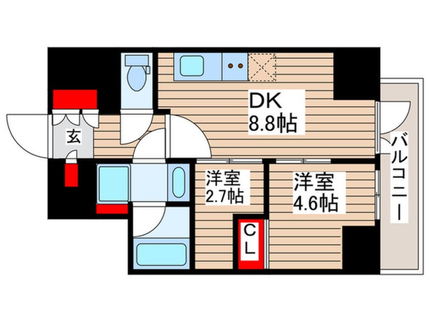 間取図 パークアクシス入谷