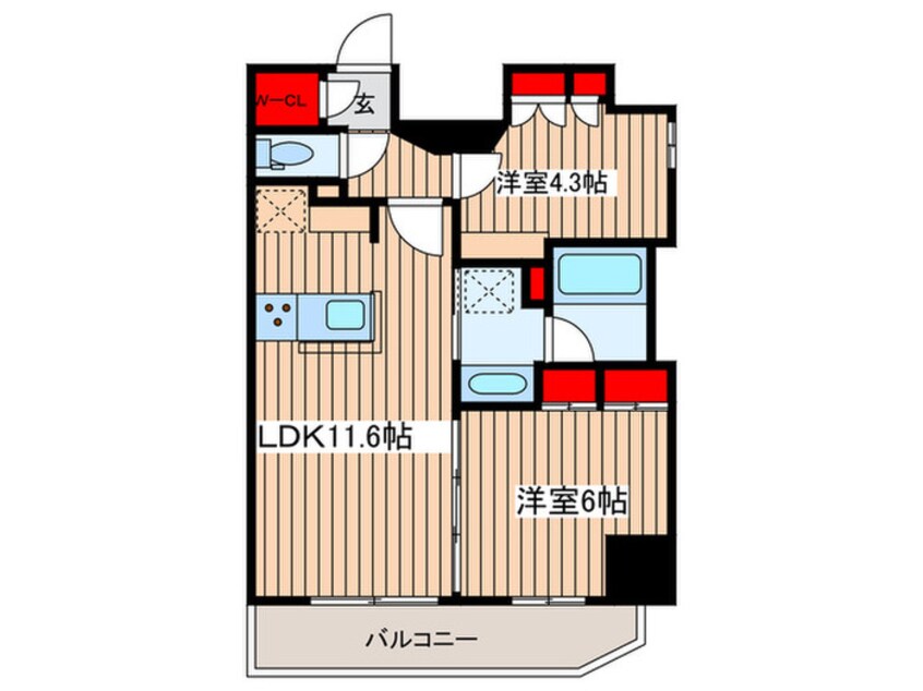 間取図 パークアクシス入谷