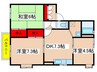 コ－トヒルズ 3DKの間取り
