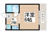 ボナ－ル橘 1Kの間取り
