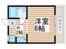 ボナ－ル橘 1Kの間取り