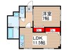 伊藤ハイツ 1LDKの間取り