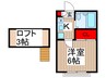 COSMO MIYA 1Kの間取り