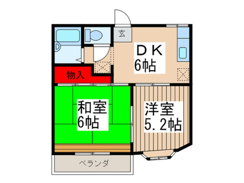 間取図 リバーコーポ渡辺