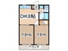 メゾンＫＯＹＡＭＡ 2DKの間取り