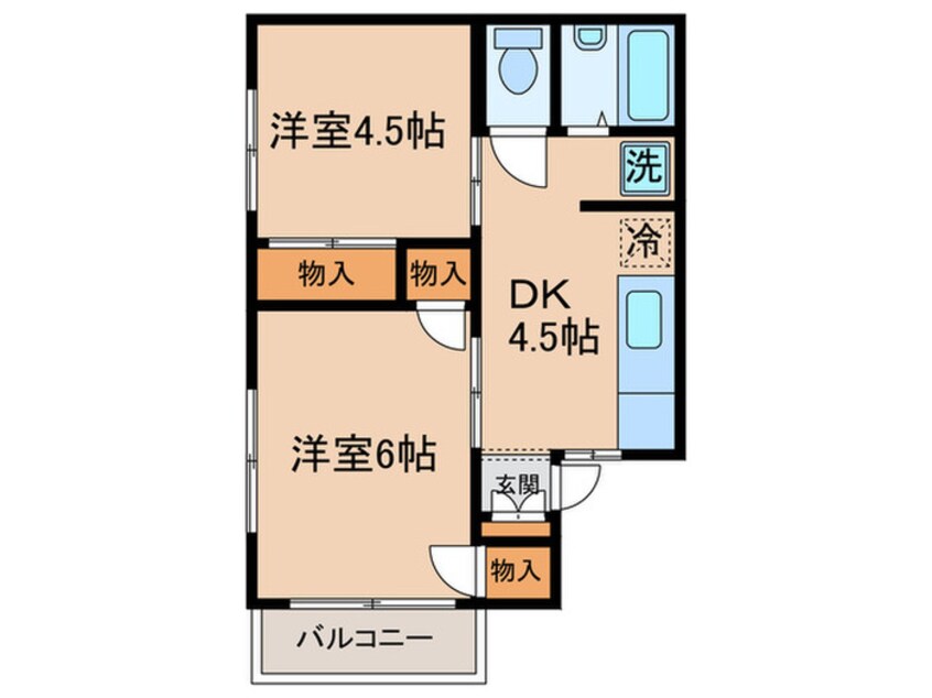 間取図 コ－ポラスＤ棟