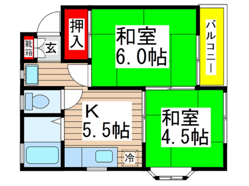 間取図 ﾄﾞﾐ-ﾙﾀｶﾊｼ 1