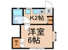 パルハイツ 1Kの間取り