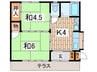 鈴木貸家３ 2Kの間取り