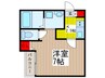 プルミエール 1Kの間取り