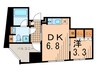 ステラメゾン三軒茶屋 1DKの間取り