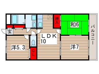 間取図 エメロード長沼